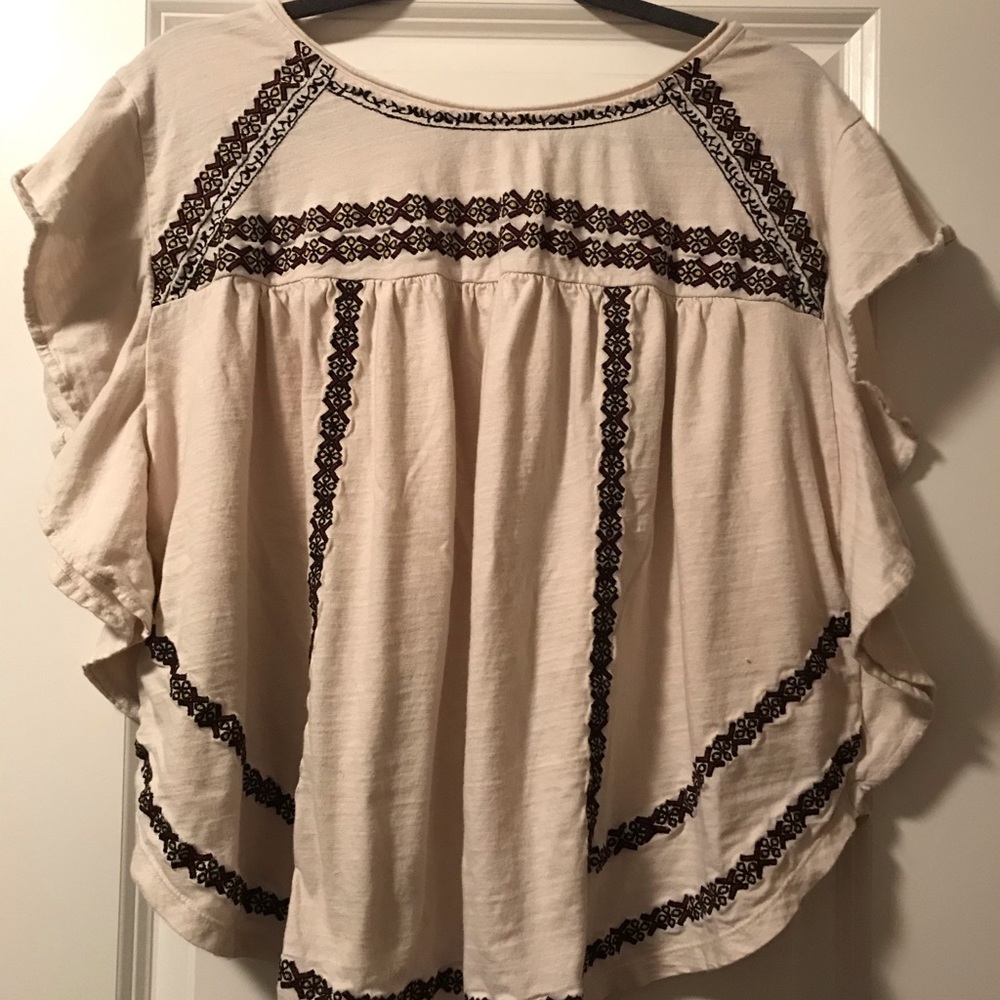 Embroidery boho top